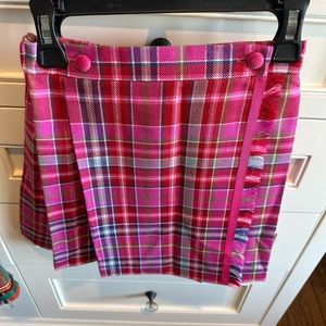 Oscar de la Renta size 8 kids pink plaid skirt.